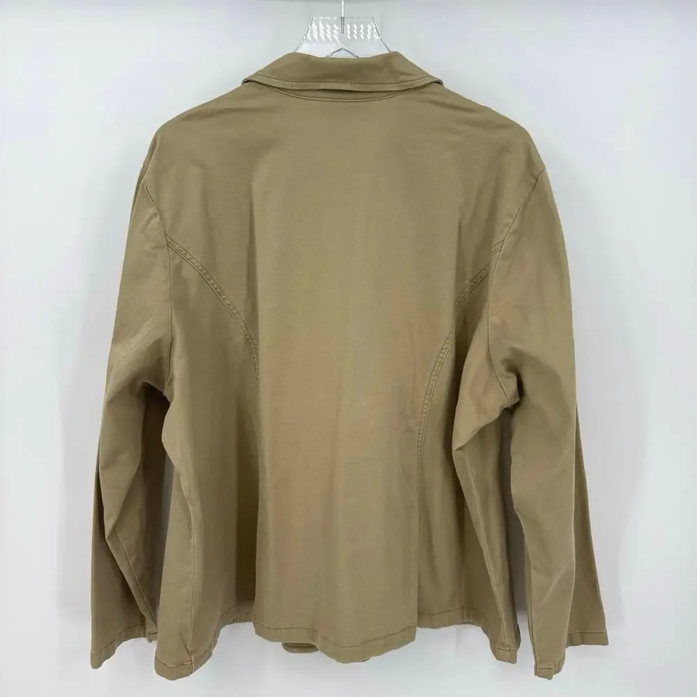 Lane Bryant Venezia Tan Notched Collar Blazer Jacket Plus Size 26 - 28 NWT